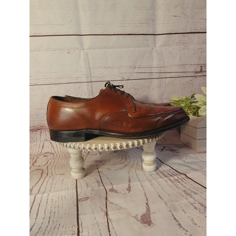 Vintage Hanover Imperial Style #2425 Mens Leather Oxford Derby Shoes Size 13D.